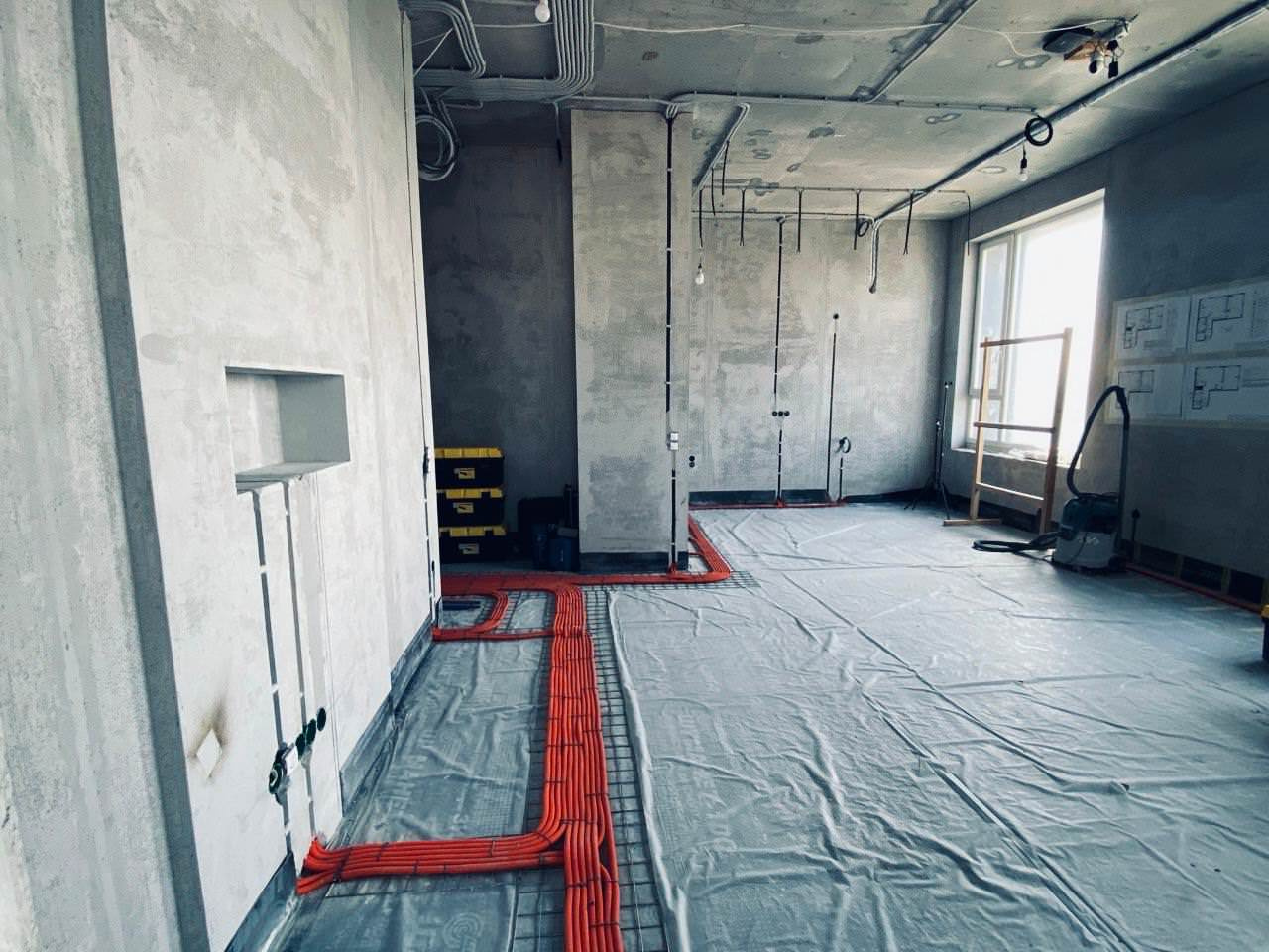 ЖК EVER электромонтаж в 2-х комнатной квартире 68m2