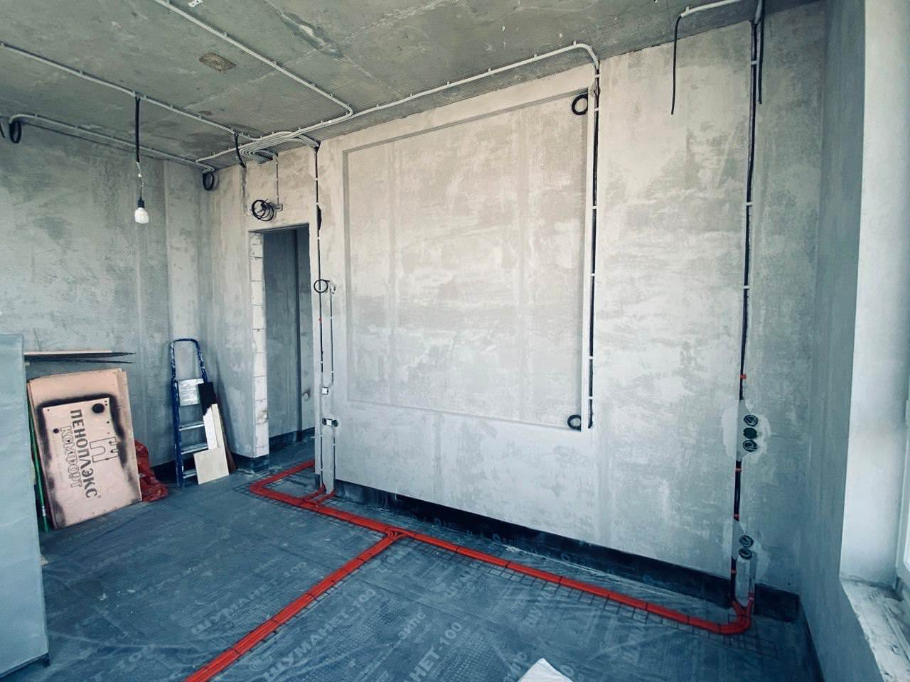 ЖК EVER электромонтаж в 2-х комнатной квартире 68m2