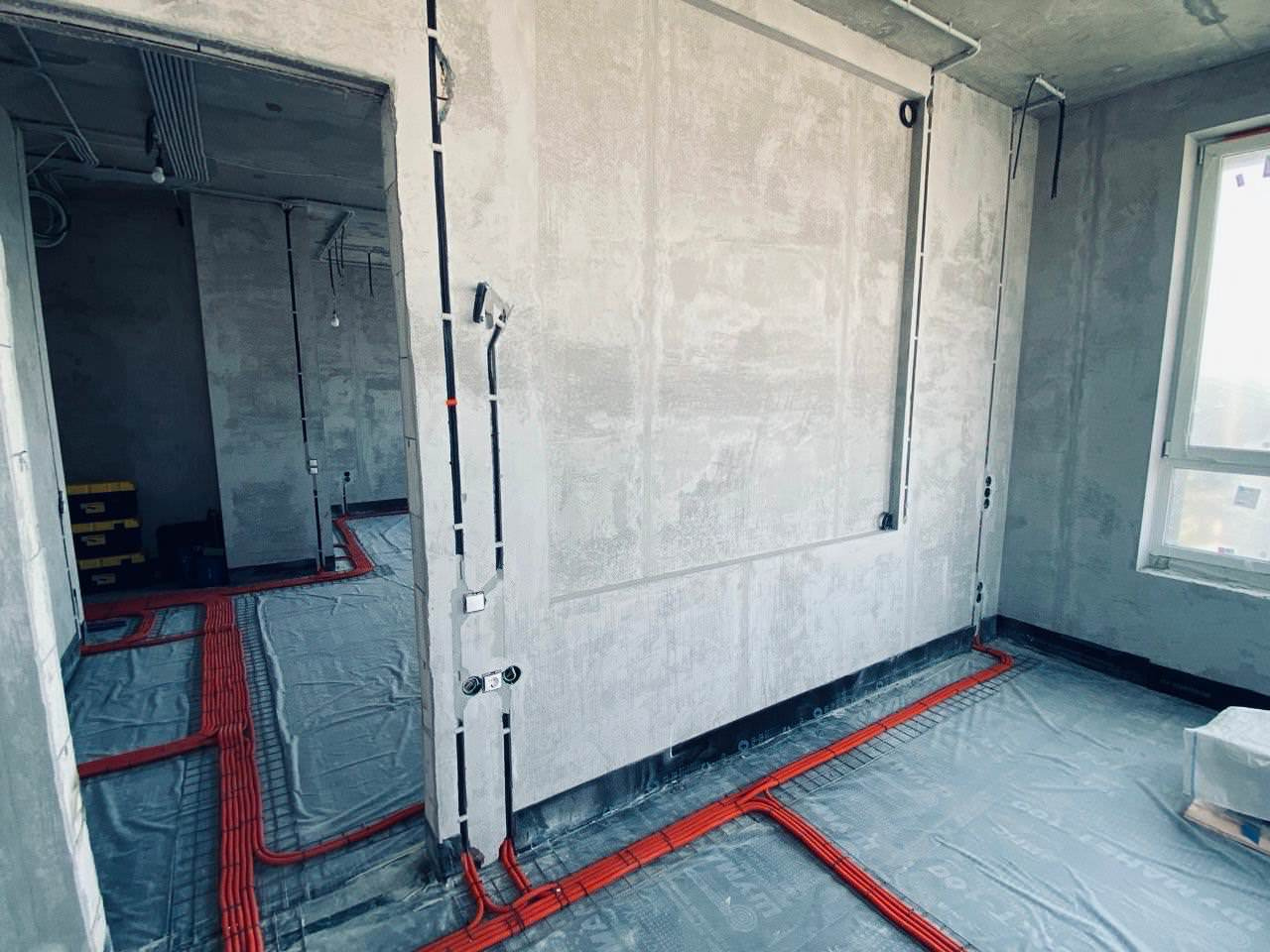 ЖК EVER электромонтаж в 2-х комнатной квартире 68m2