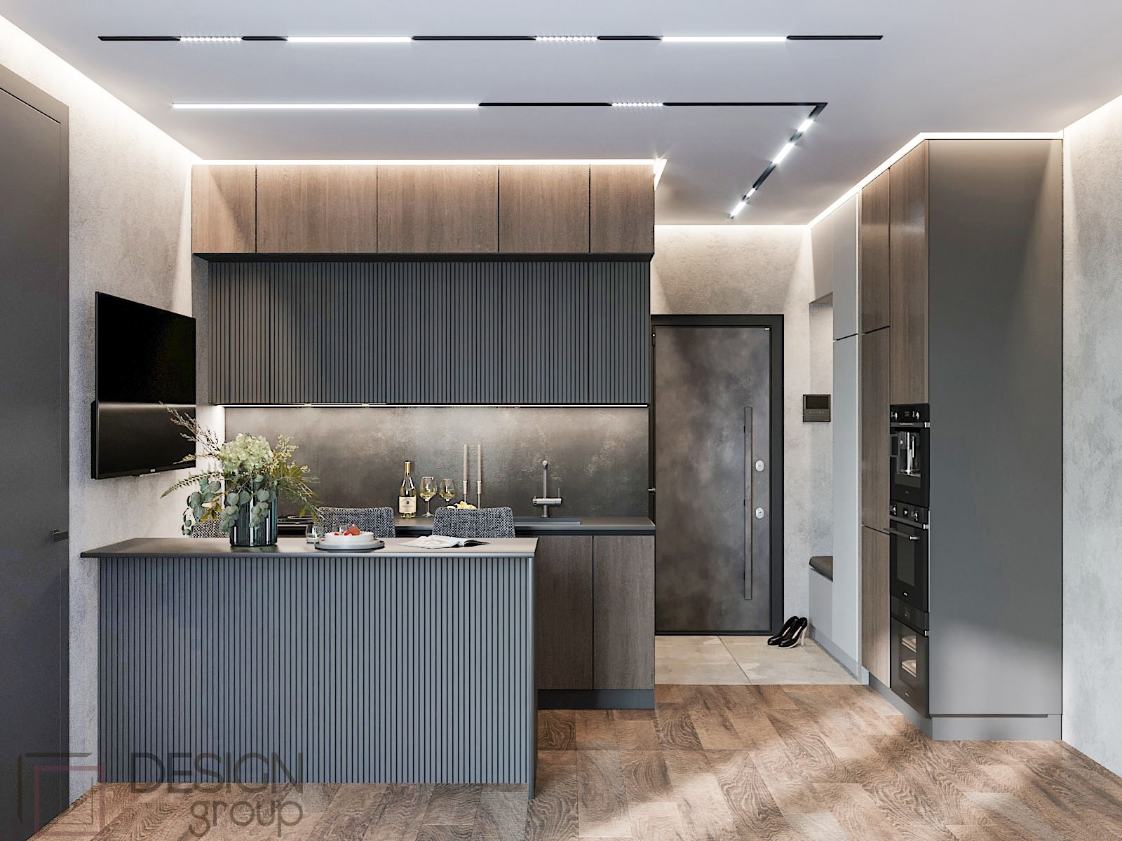 Дизайн-проект в 2-х. квартиры в ЖК "Петровская Ривьера"