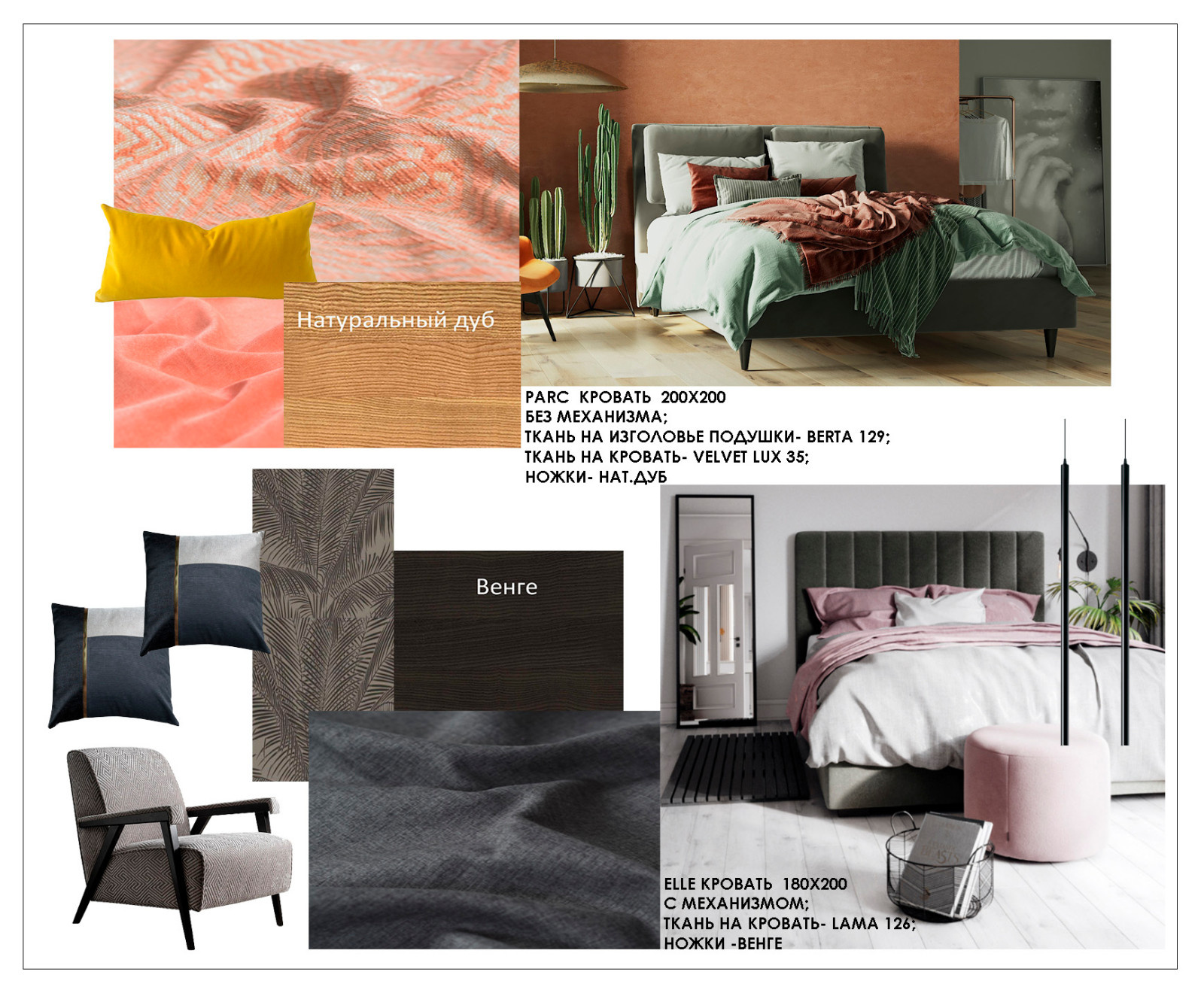 Коллаж к разработке квартиры в ЖК "Лобачевский"