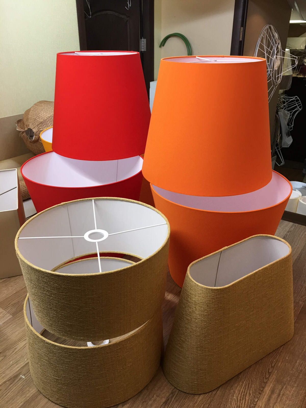 Абажуры из ткани на пластике