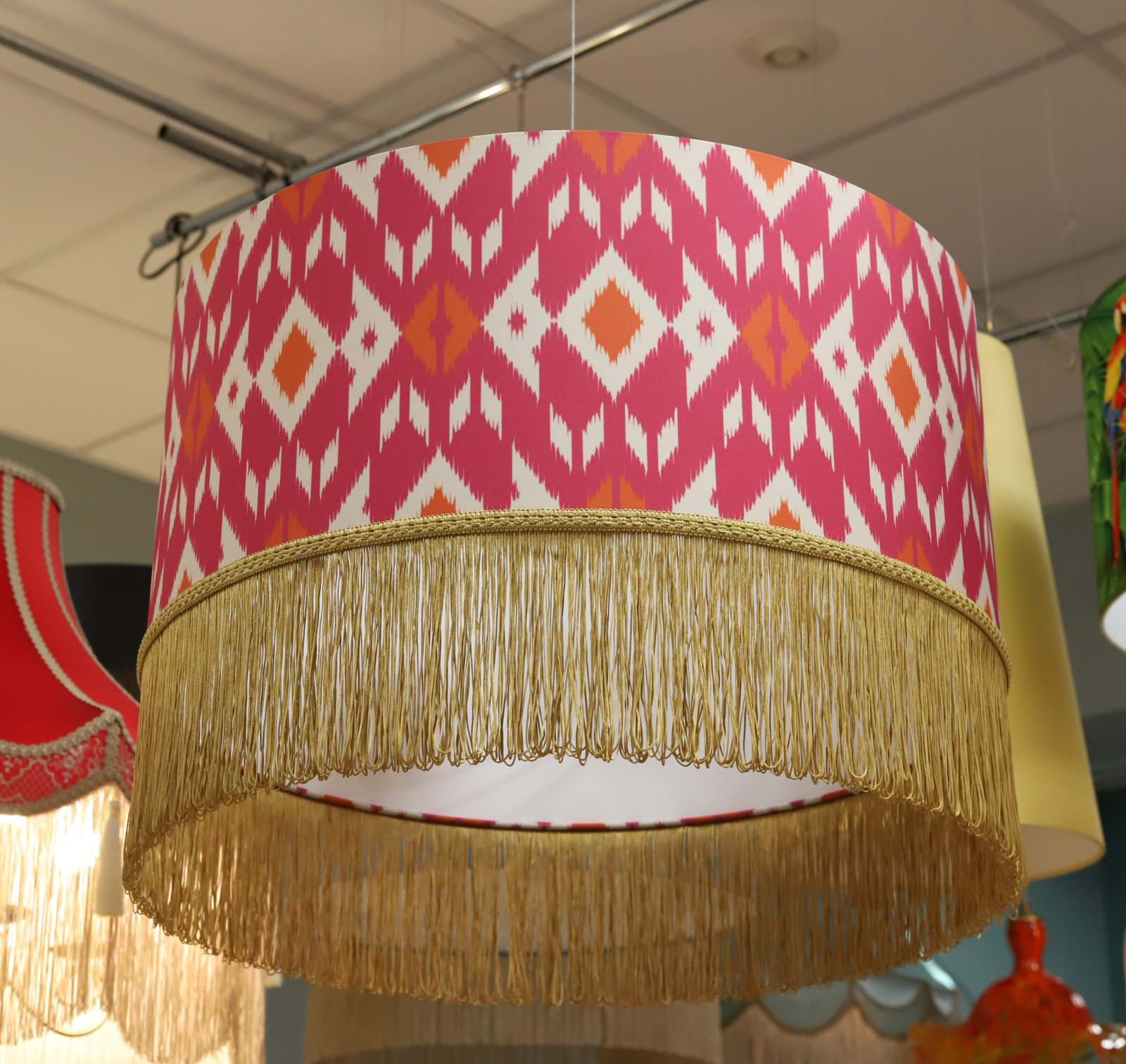 Абажуры из ткани на пластике