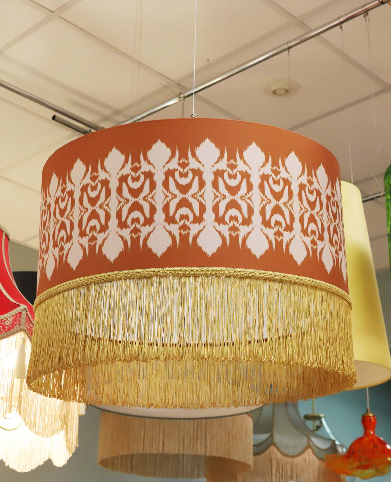 Абажуры из ткани на пластике