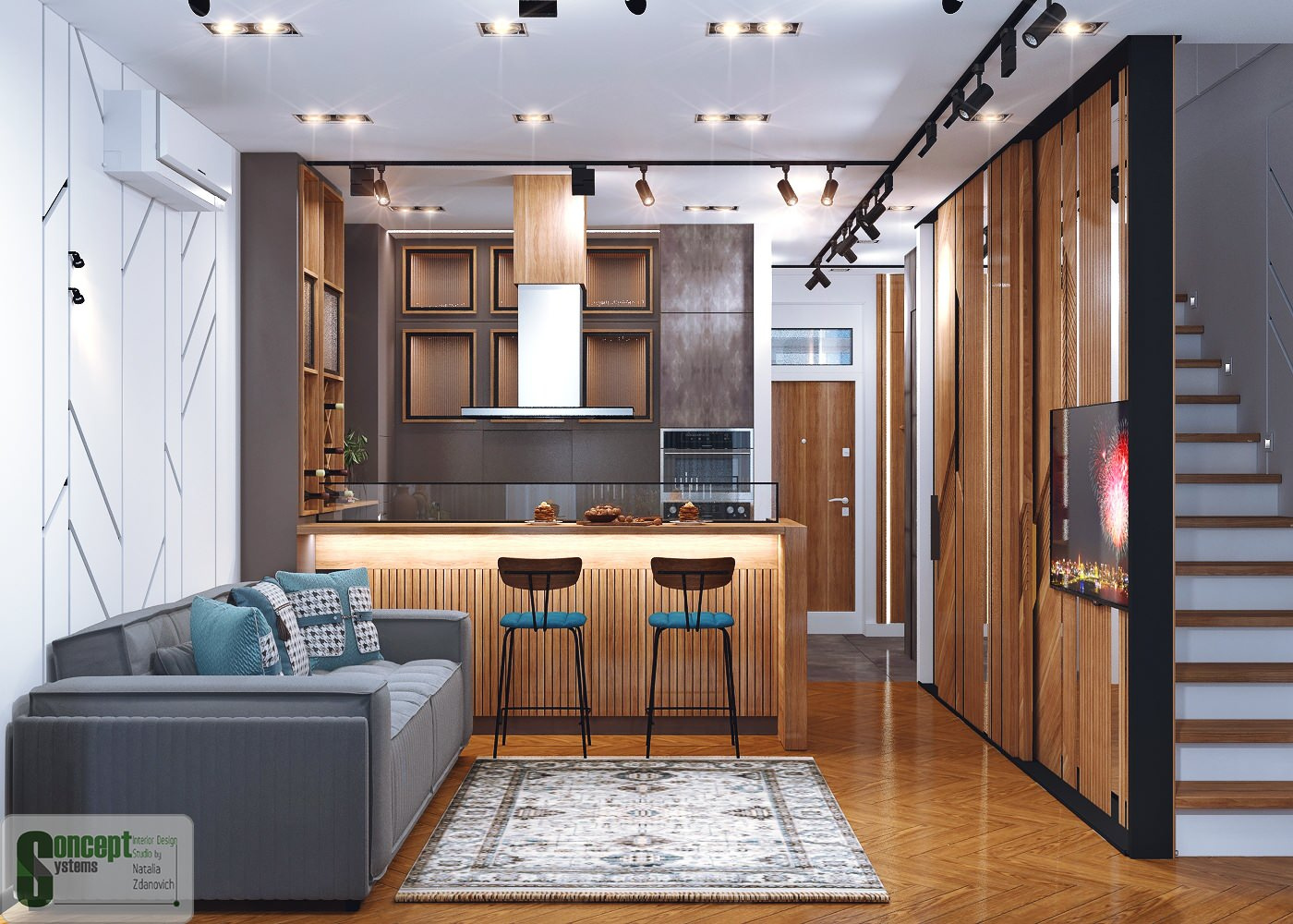 ЖК Биография (гостиная-кухня)