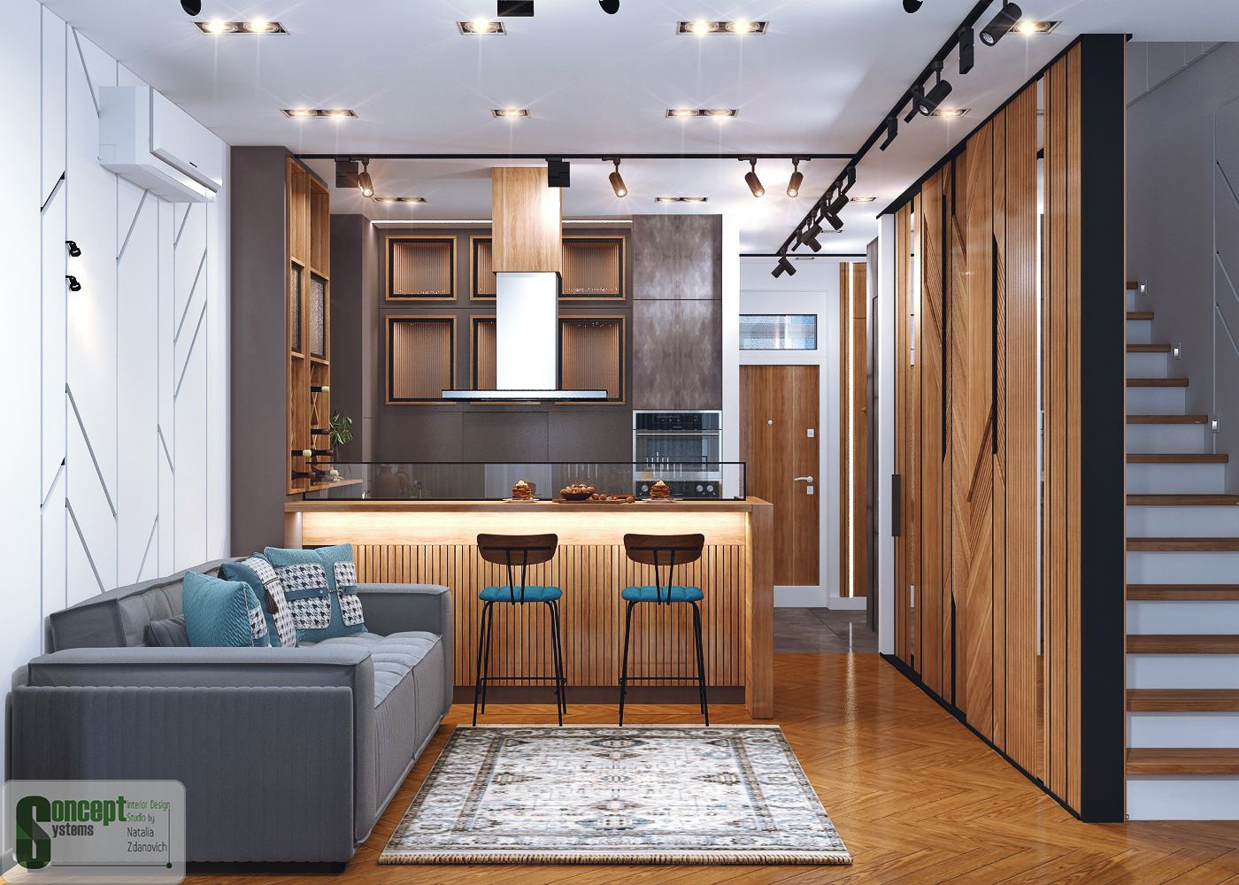 ЖК Биография (гостиная-кухня)