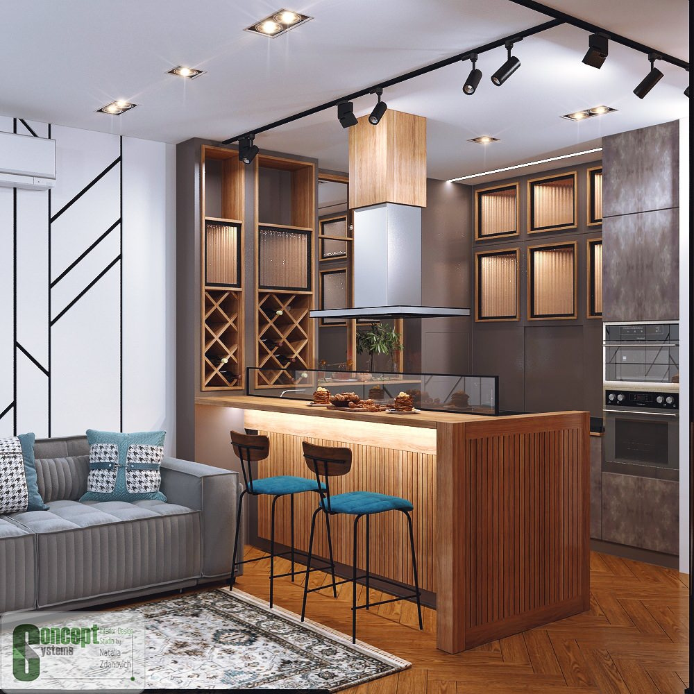 ЖК Биография (гостиная-кухня)