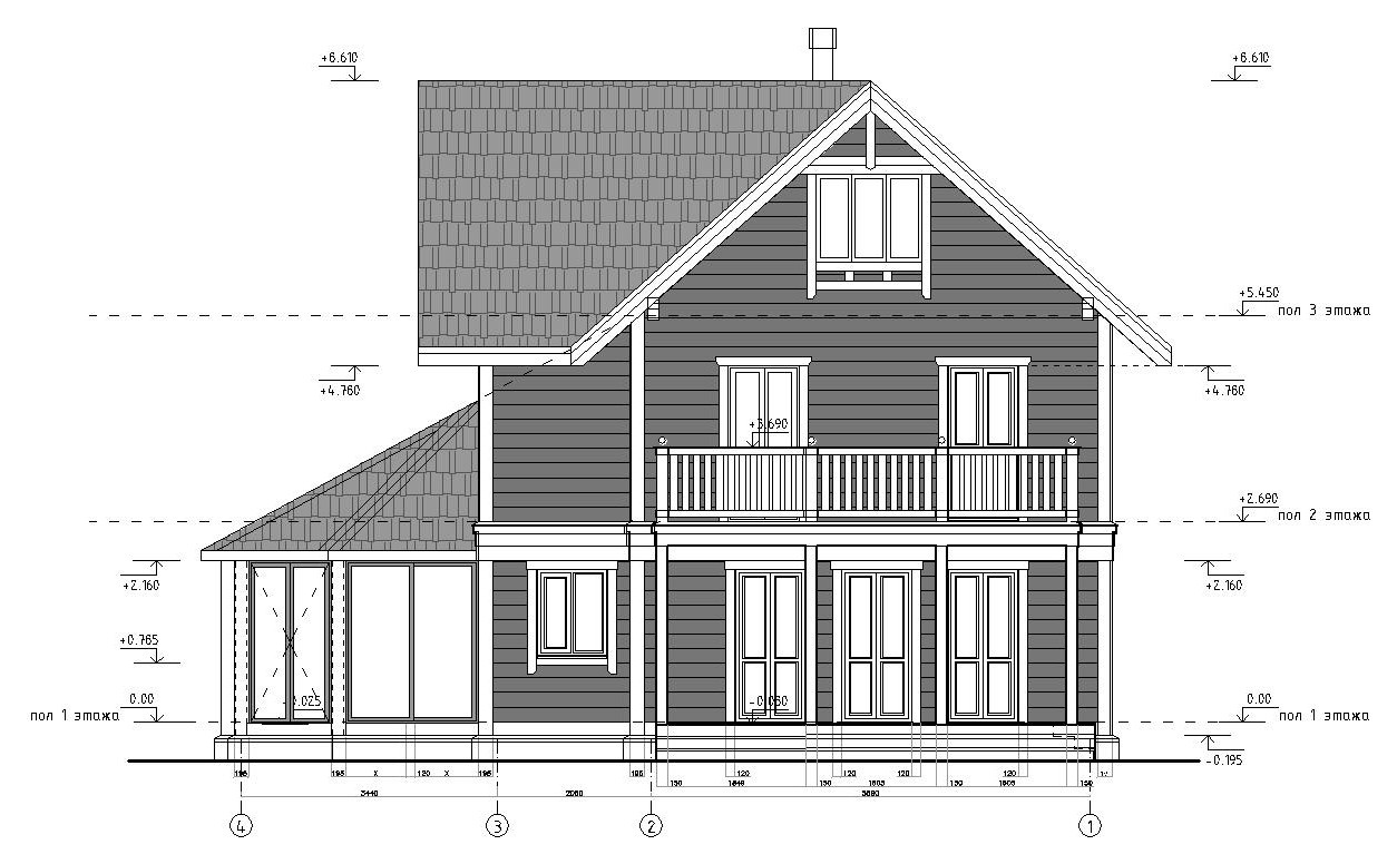 Деревянный загородный дом после реконструкции