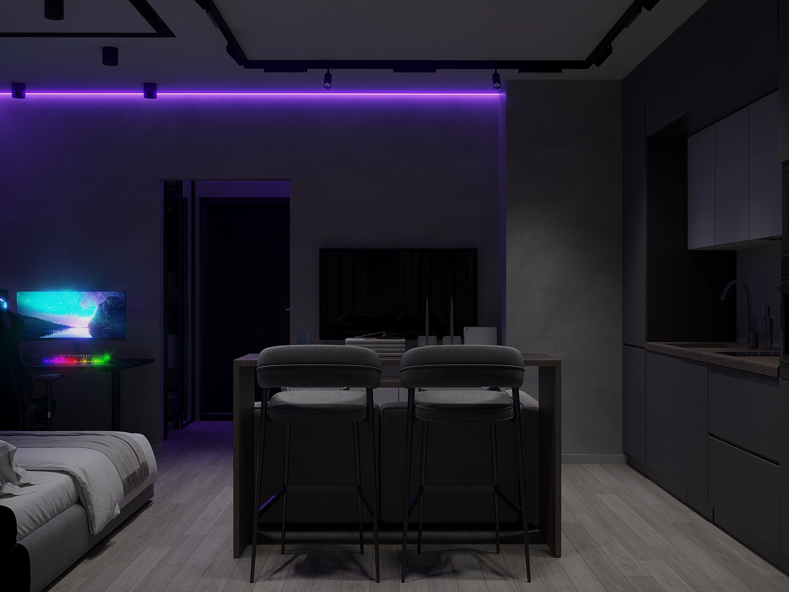 Дизайн-проект однокомнатной квартиры