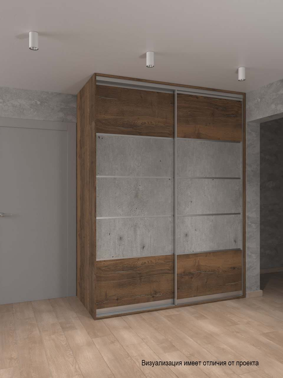 Шкаф-купе в стиле лофт