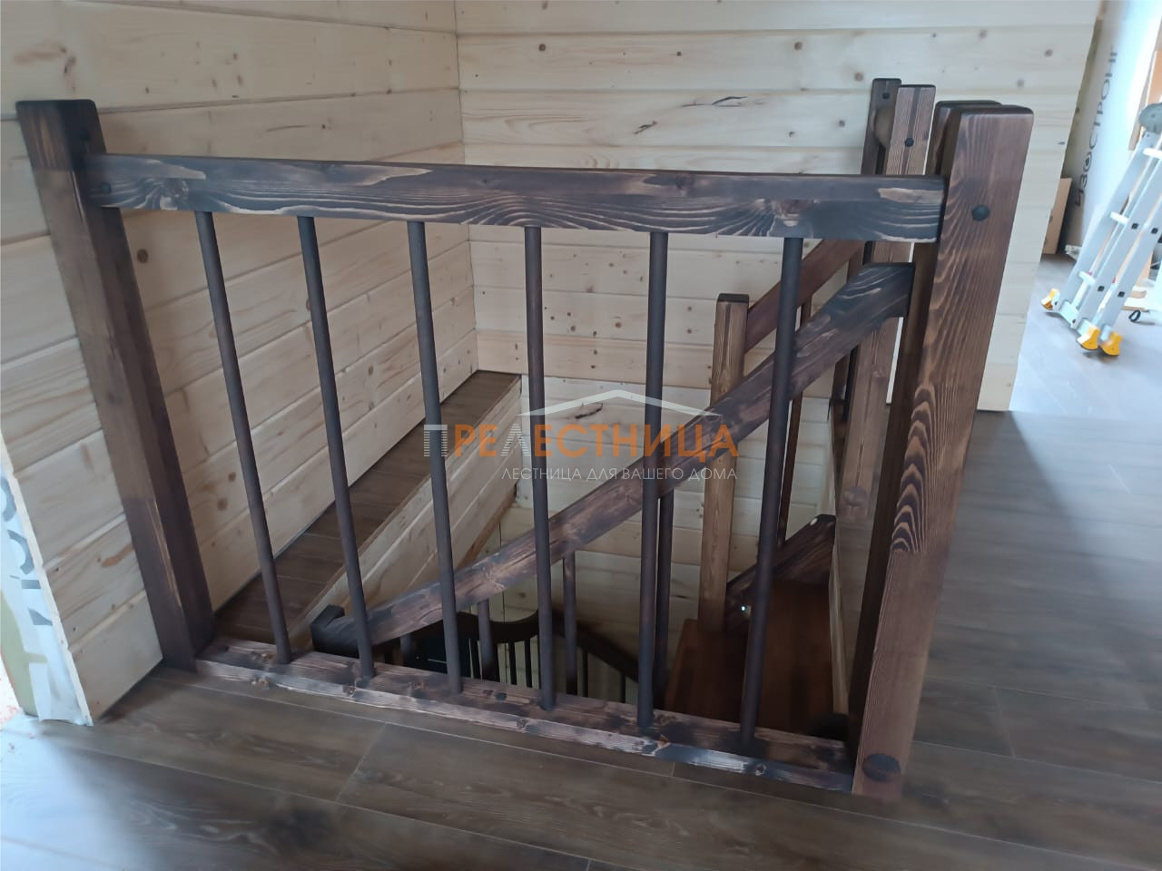 Готовая деревянная лестница К-005М2