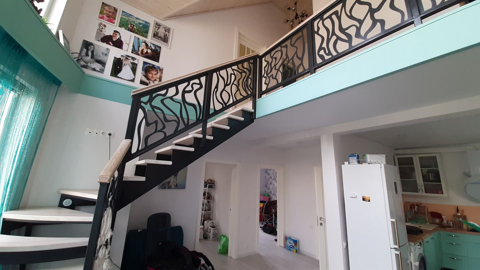 Лестница на второй этаж в каркасном доме