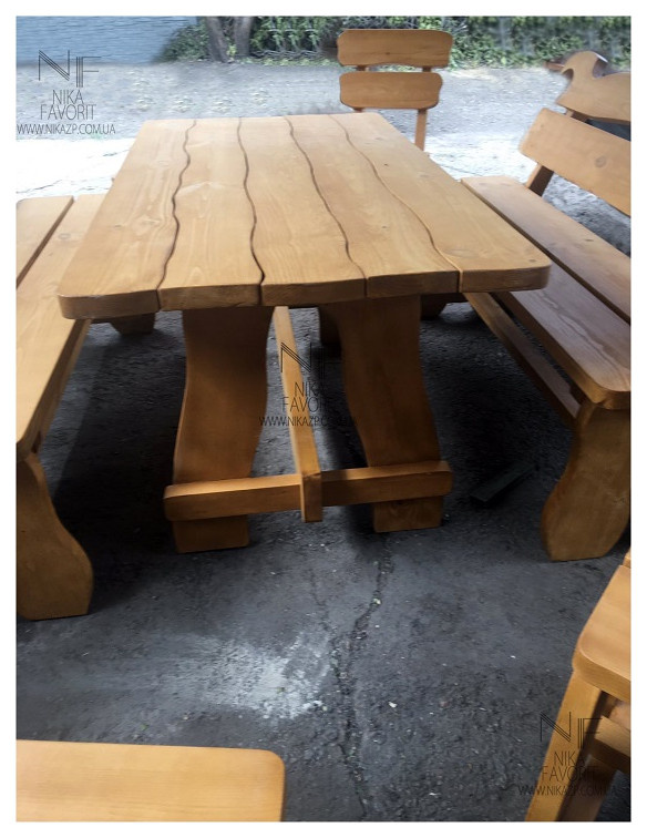 WOODEN OUTDOOR FURNITURE | OUTDOOR TABLE, WOODEN BENCH