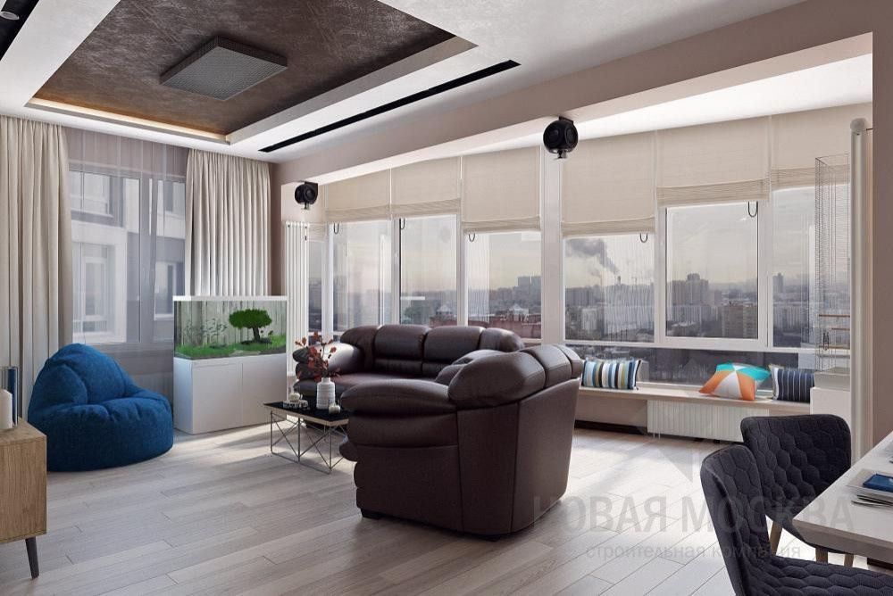Дизайн-проект четырехкомнатной квартиры 120,9 кв.м. в ЖК «V-House»