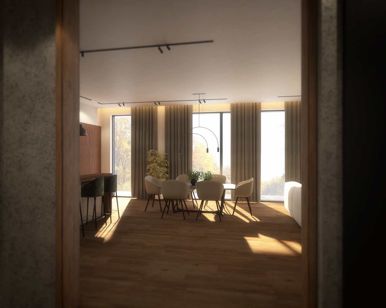 Интерьер квартиры с террасой, на Крестовском острове.