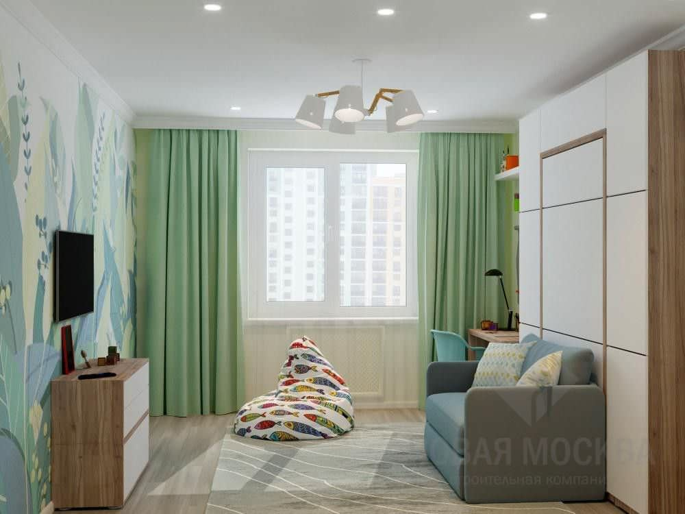 Дизайн-проект трехкомнатной квартиры площадью 87 кв.м в ЖК «Лучи»