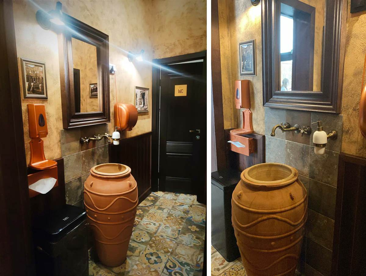 Квеври умывальник для сети ресторанов Пхали Хинкали