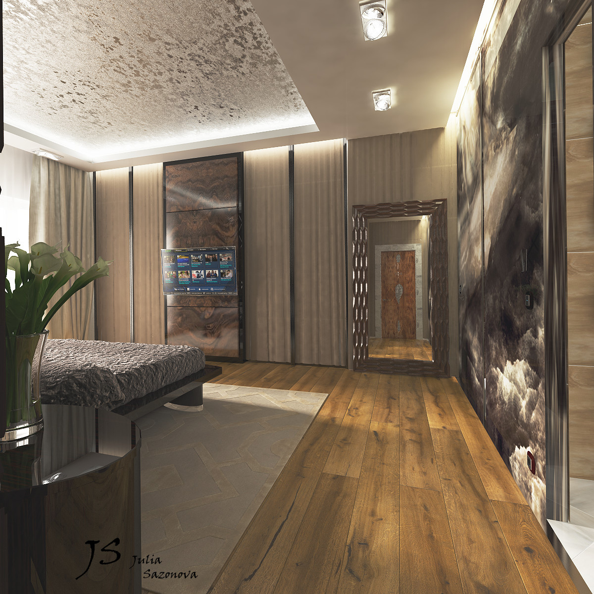 Обложка проекта: Спальня в стиле Ар Деко