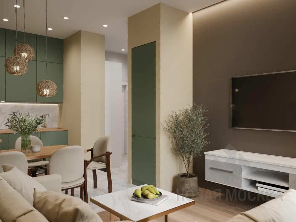 Дизайн-проект однокомнатной квартиры 40 кв.м в ЖК «Москва А101»