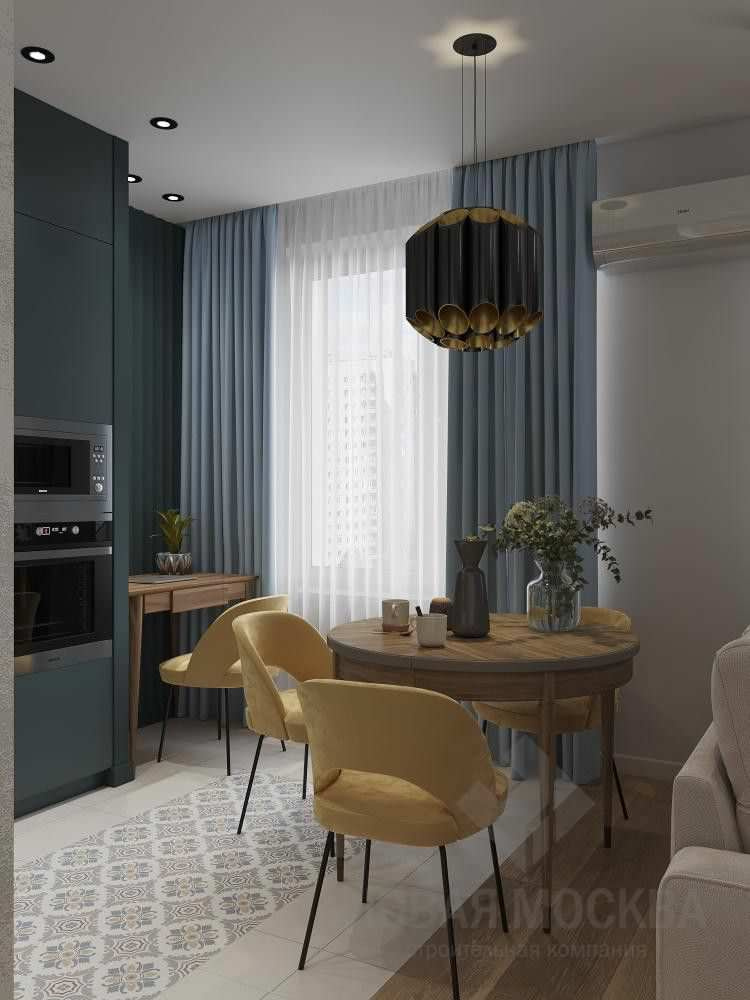 Дизайн-проект однокомнатной квартиры 40 кв.м в Марьино в ЖК «Домашний»