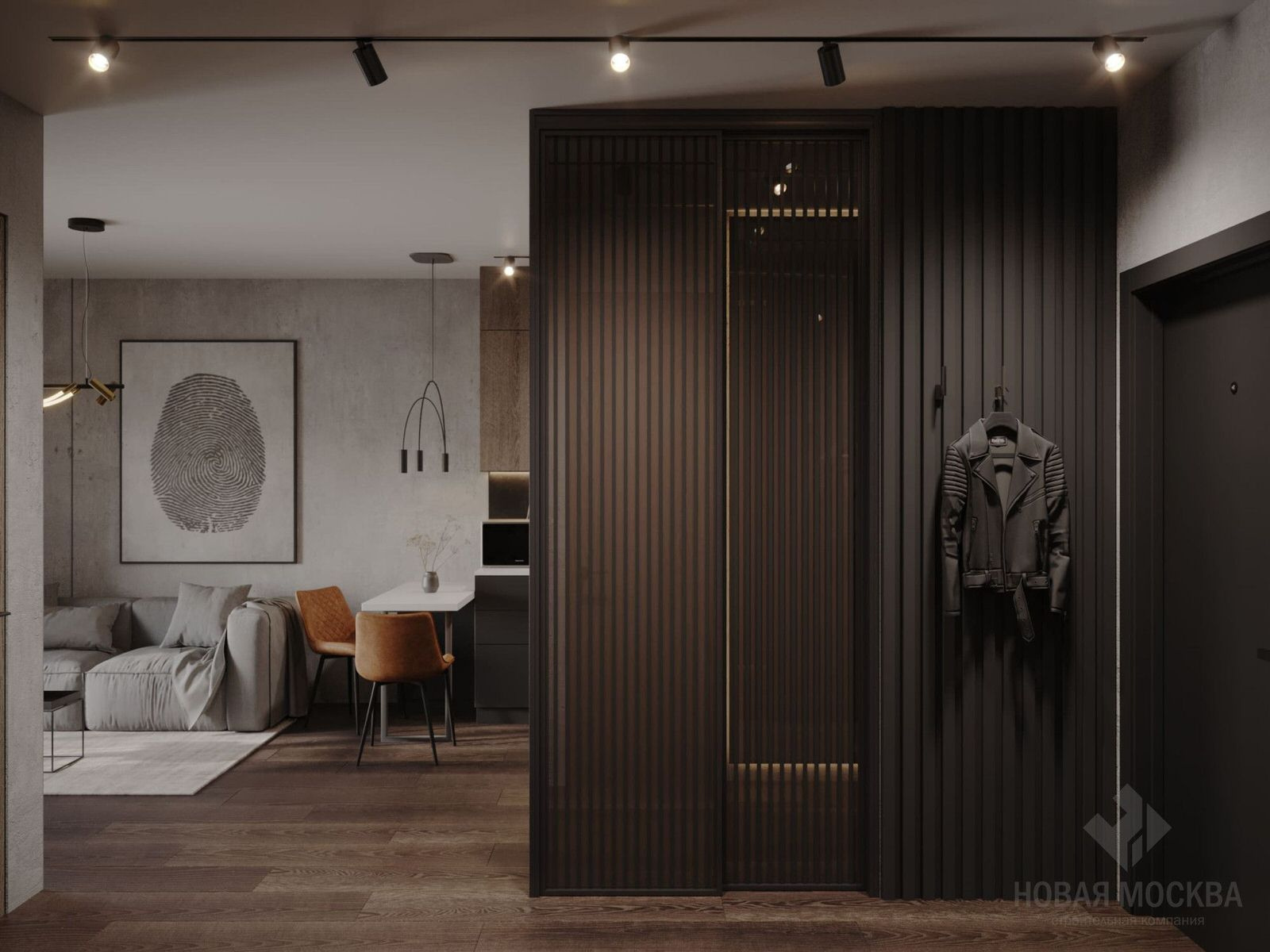 Дизайн-проект однокомнатной квартиры 42 кв.м в ЖК «Скандинавия»