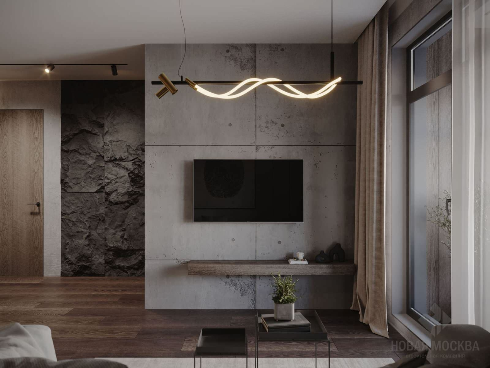 Дизайн-проект однокомнатной квартиры 42 кв.м в ЖК «Скандинавия»