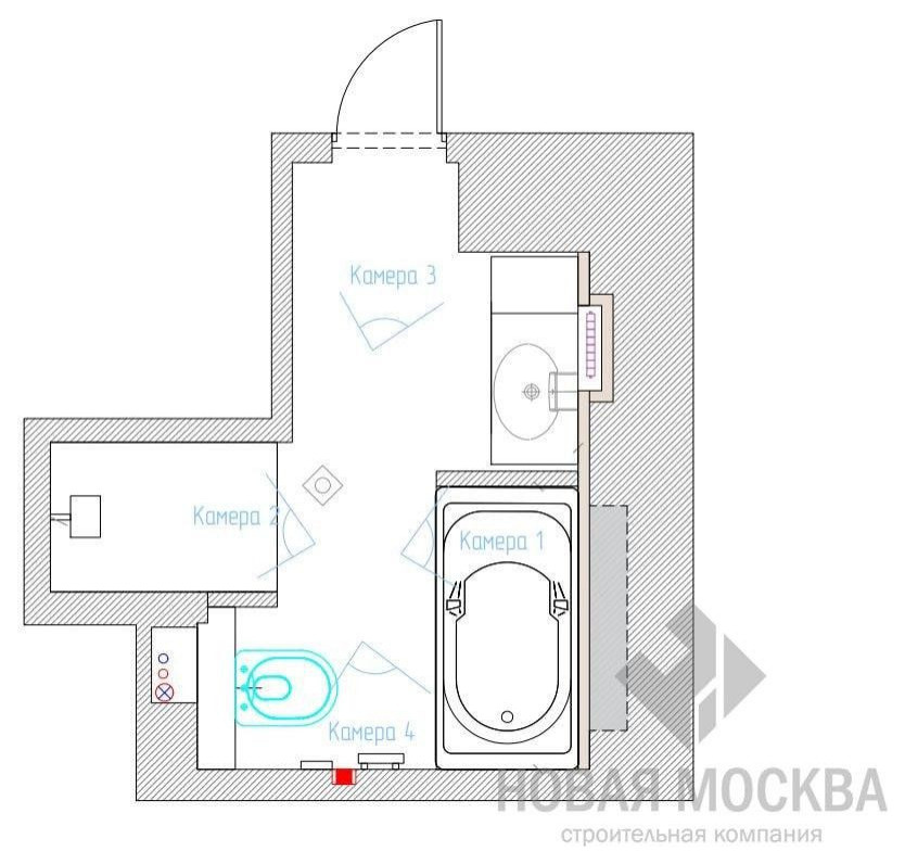 Дизайн-проект санузла 6,2 кв.м в квартире на Пестовском переулке
