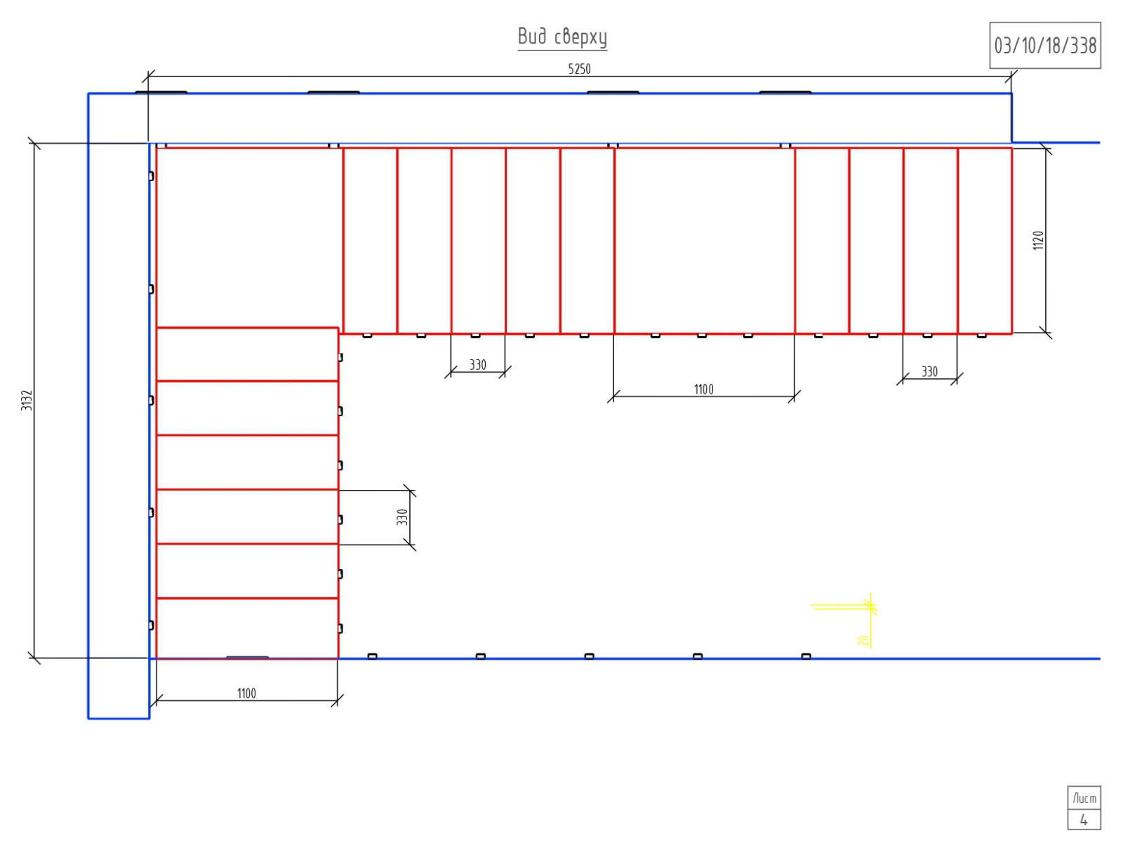 Лестница на монокосоуре с опорными столбами внутри стены из пеноблока