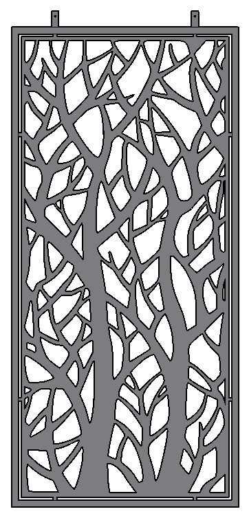 Лестница на двух косоурах из листа металла с межэтажной площадкой