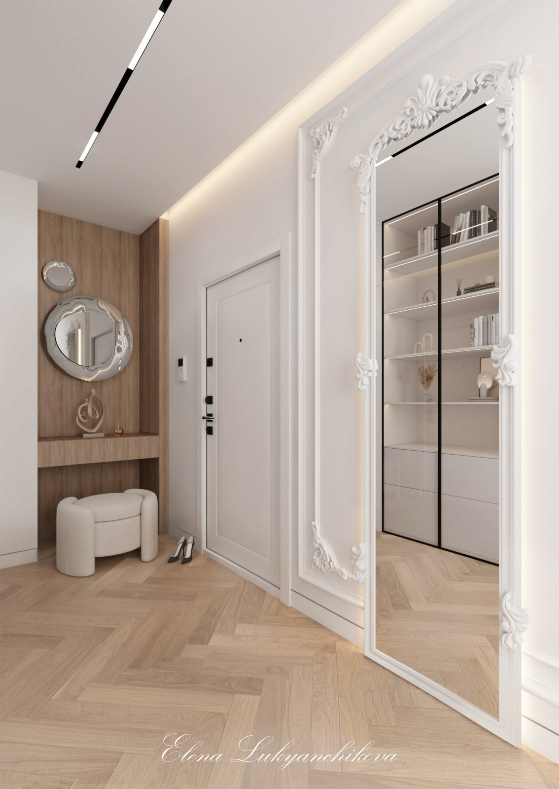 Интерьер кухни-гостиной ЖК Grand View, Петровский проспект