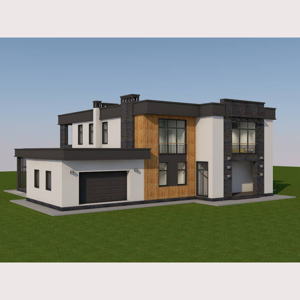 24-019 Двухэтажный жилой дом площадью 350 м2