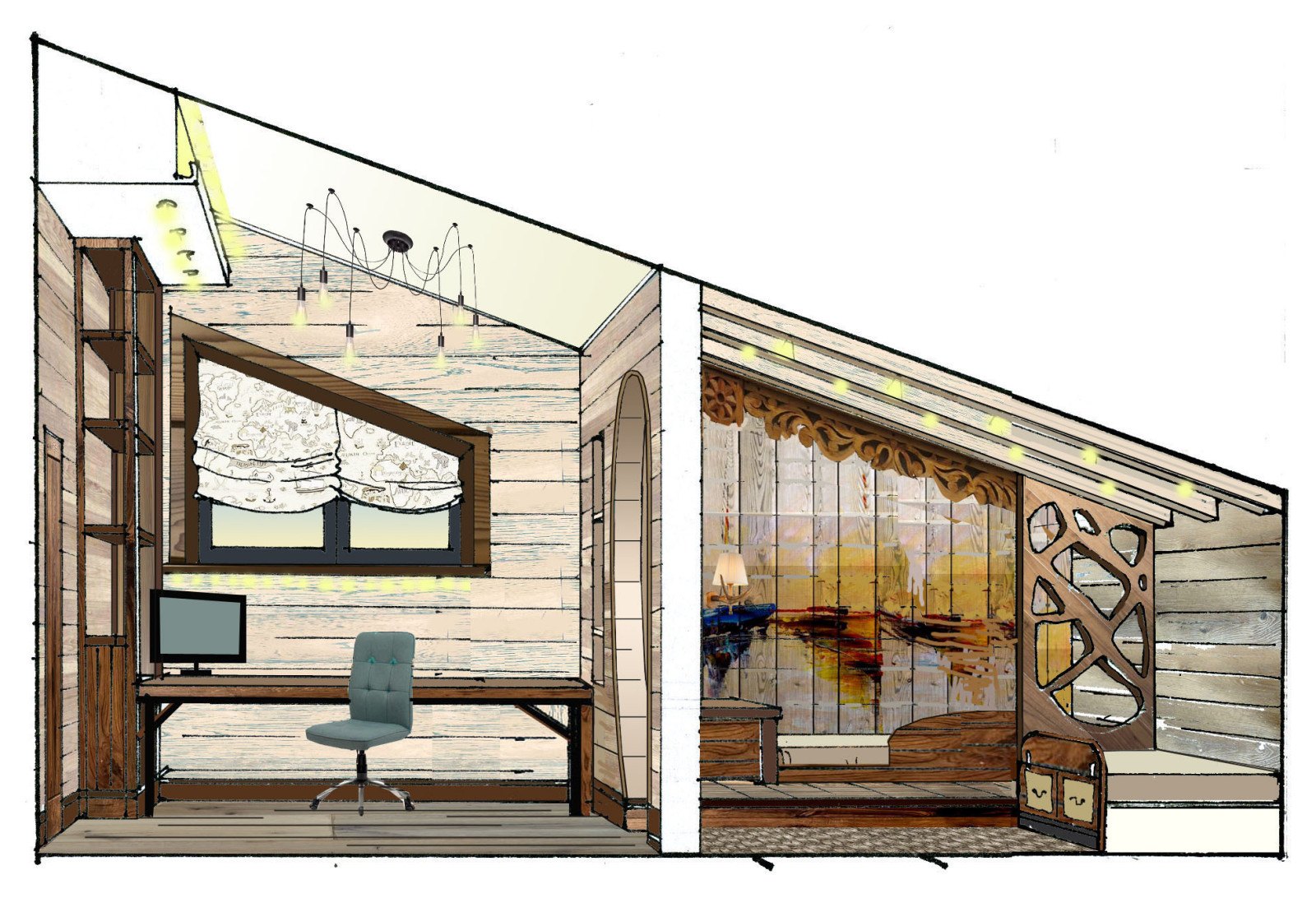 .Частный жилой дом.Шале