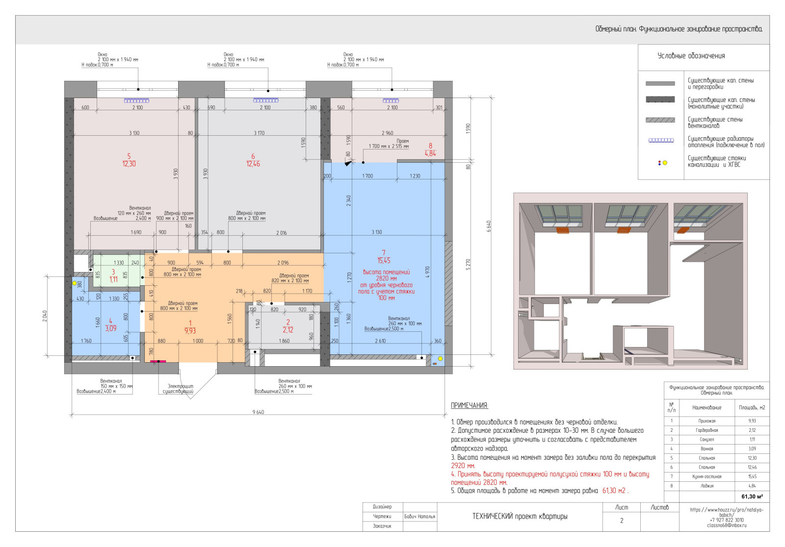 Технический проект квартиры