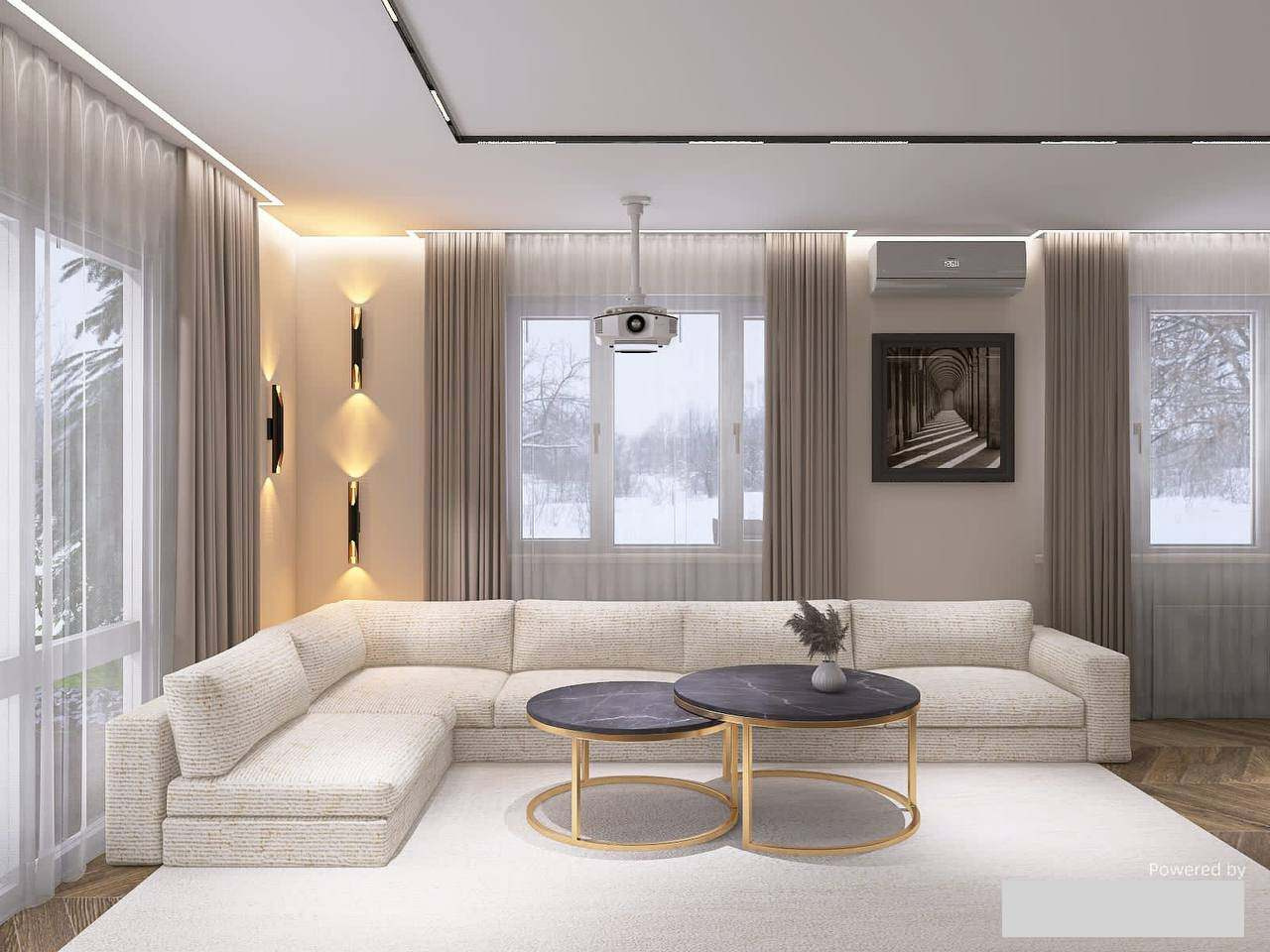 Интерьер контемпораре.