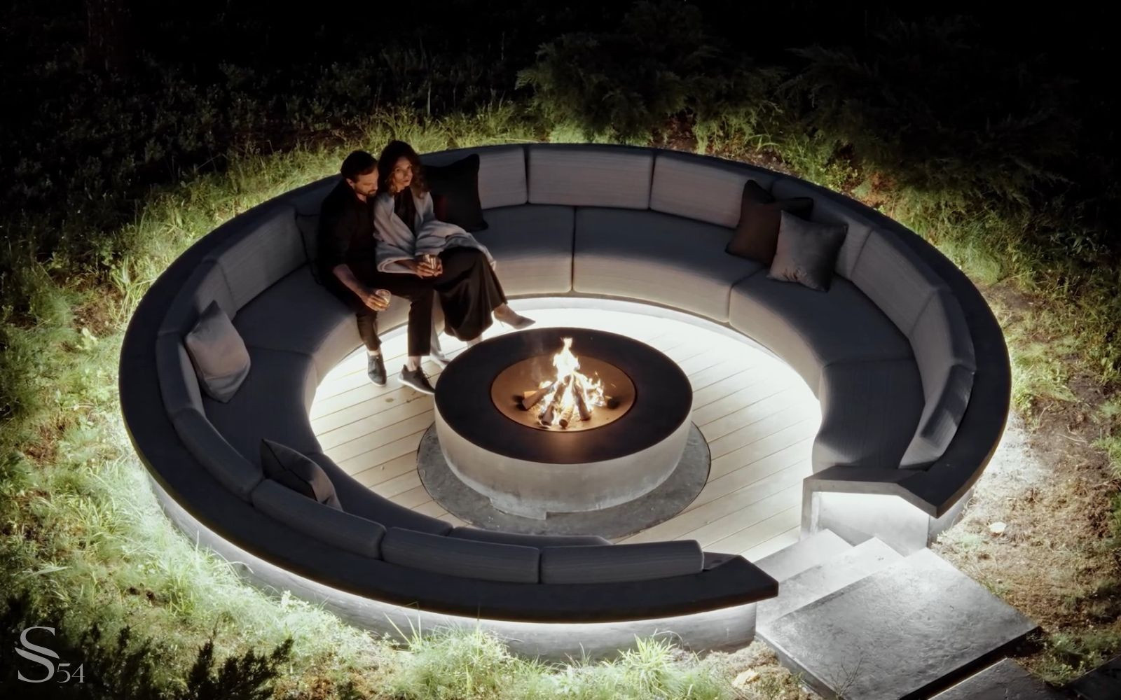 Очаговая зона с подсветкой