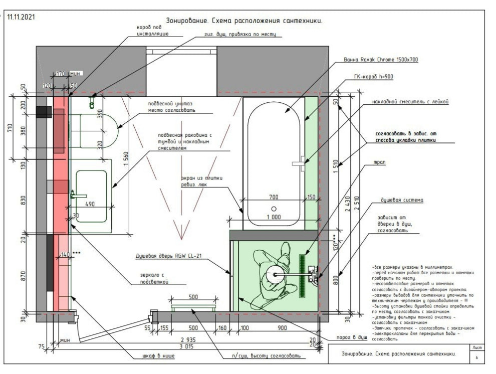 Реализация проекта санузла на марсардном этаже.