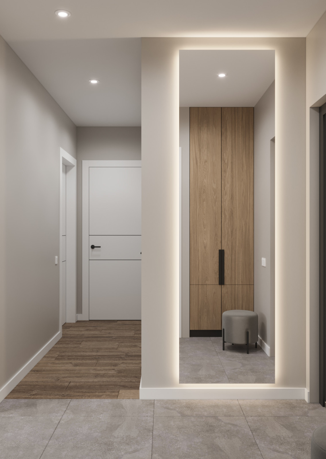 Design project of a one bedroom apartment
