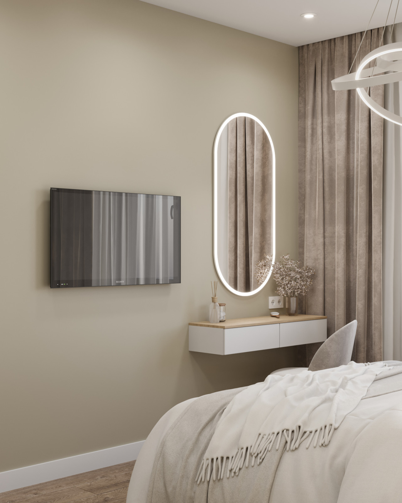 Design project of a one bedroom apartment