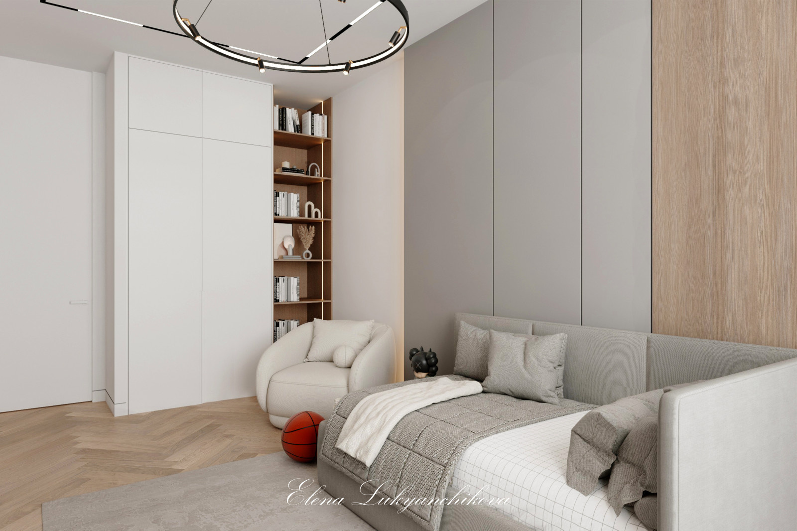 Интерьер детской для мальчика ЖК Grand View, Петровский проспект