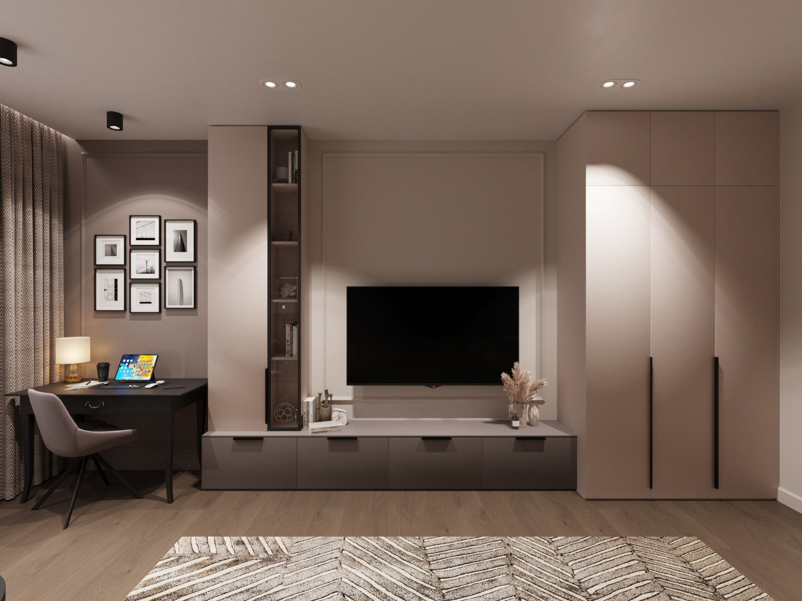 Дизайн проект квартиры 90 м2 с детской комнатой