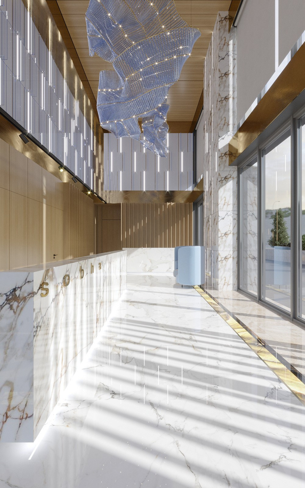 Residential Reception Lobby Design in Dubai