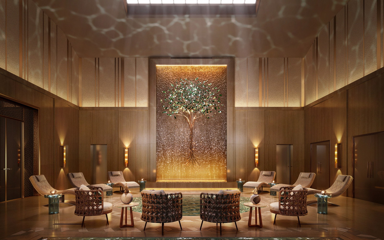 Интерьер премиального SPA-комплекса с восточными мотивами в Узбекистане