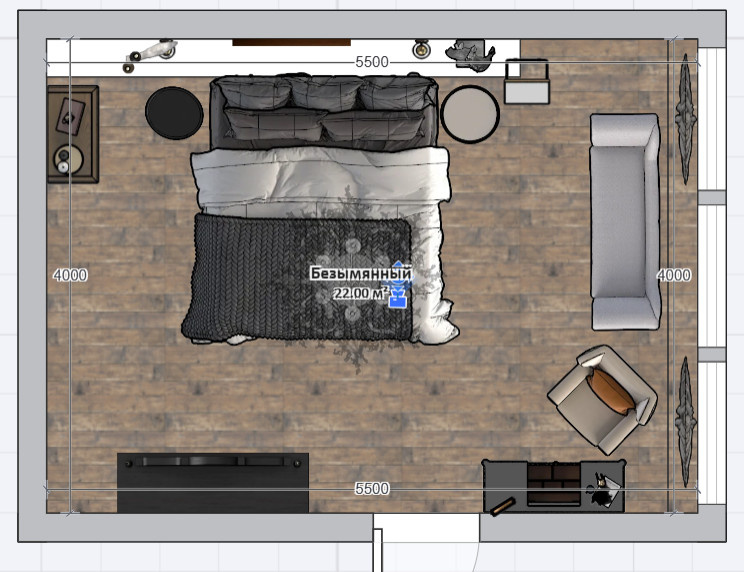 Спальня гранж "Вне времени"