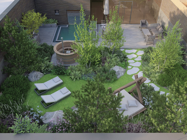 Обложка проекта: Банный комплекс в Лужниках, дворики