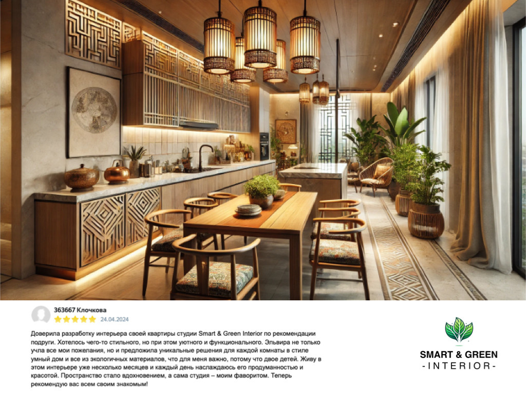 Квартира в Восточном стиле с умными технологиями