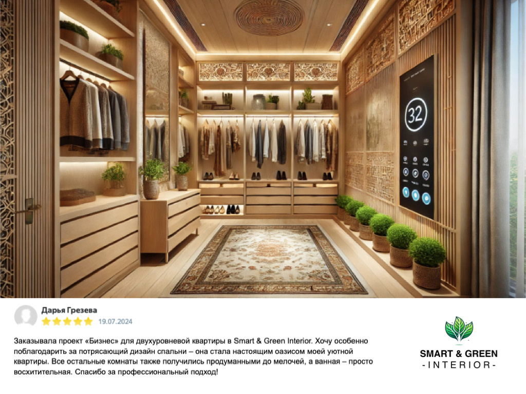 Квартира в Восточном стиле с умными технологиями