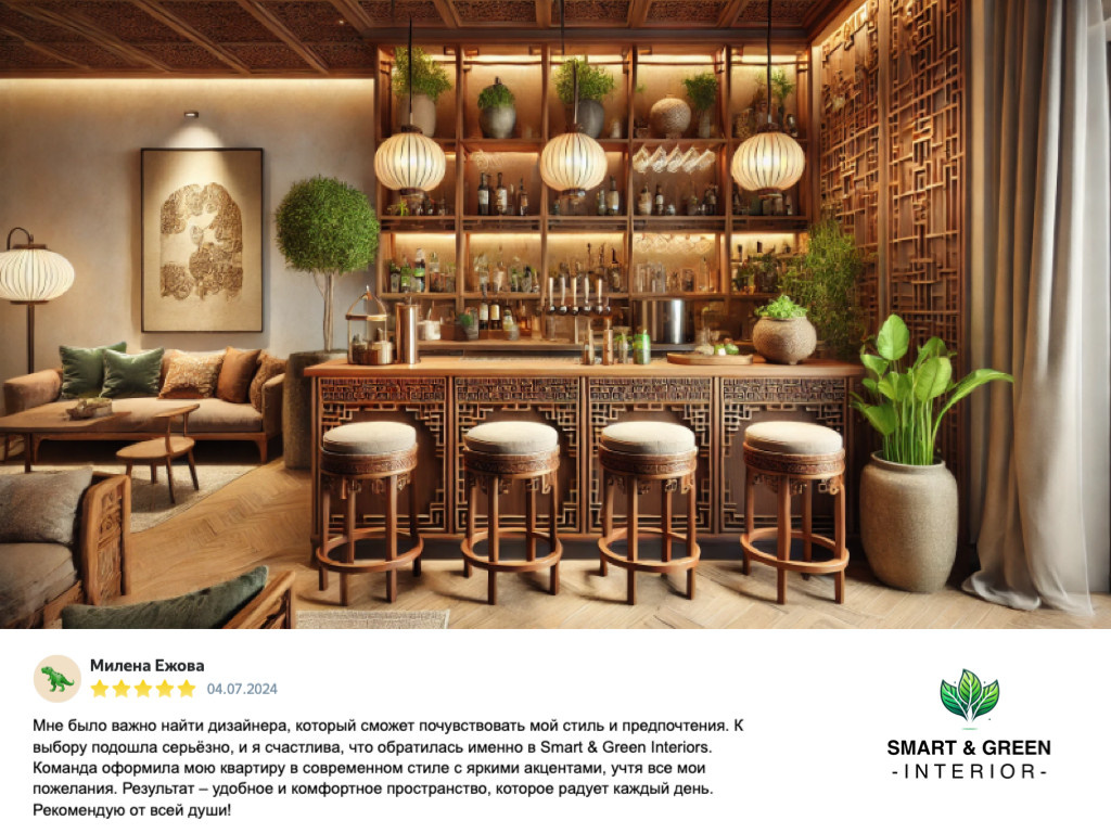 Квартира в Восточном стиле с умными технологиями