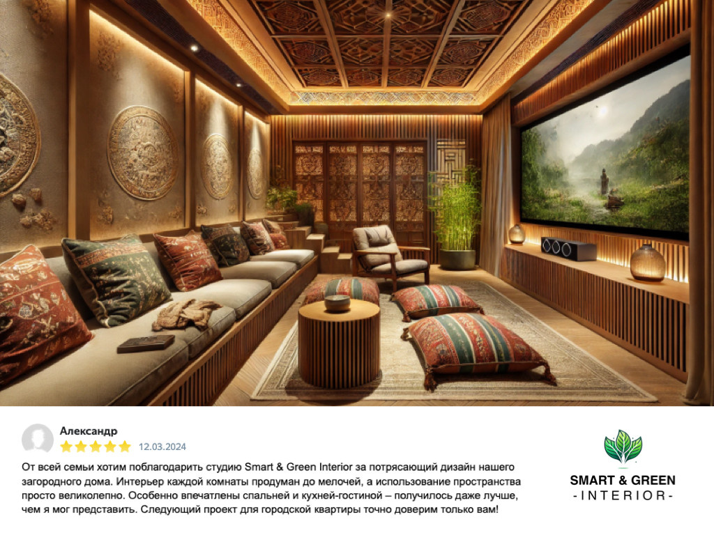 Квартира в Восточном стиле с умными технологиями