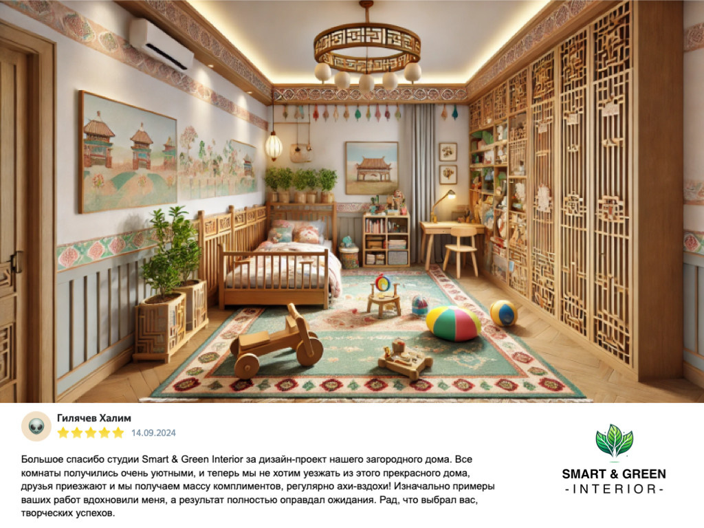 Квартира в Восточном стиле с умными технологиями