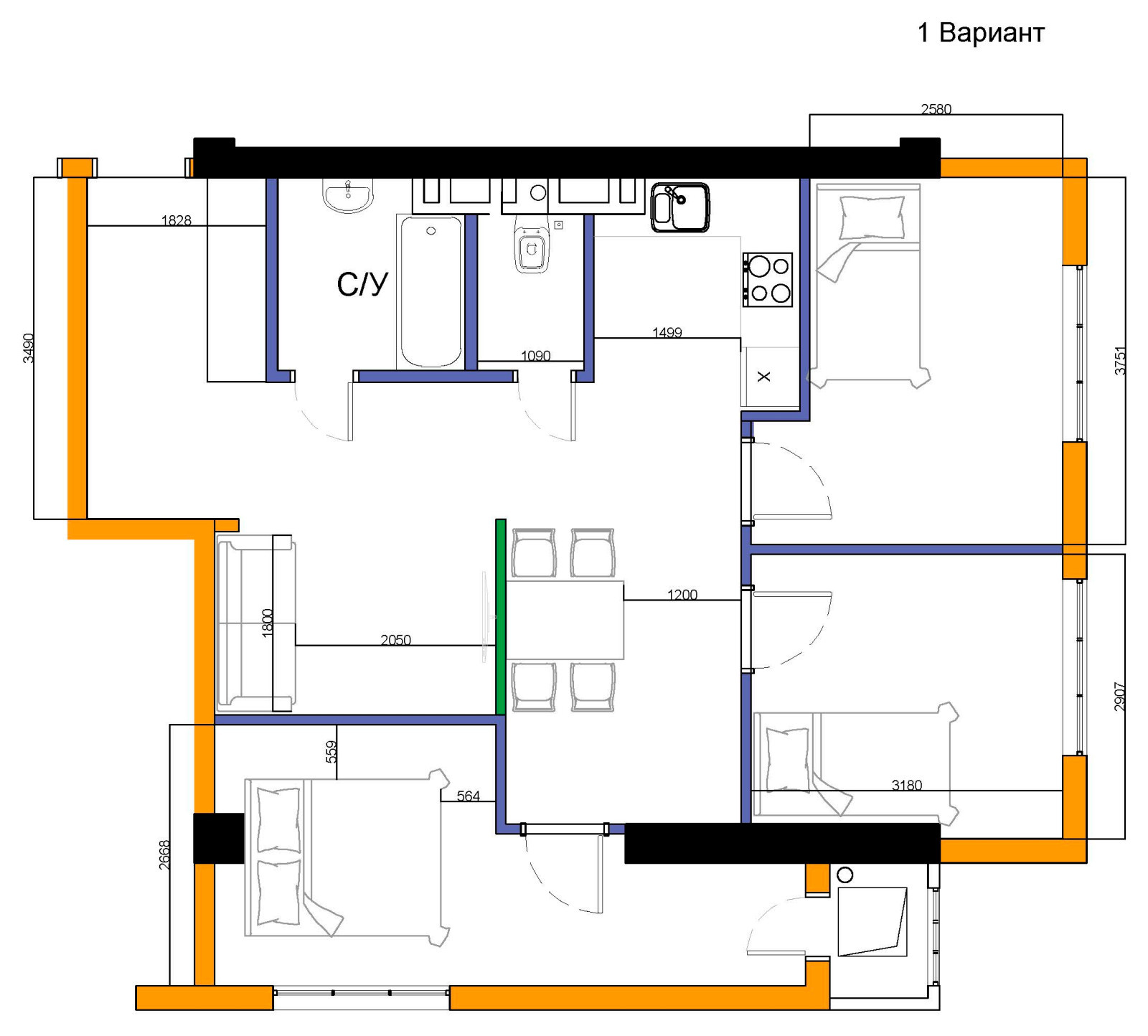 Варианты планировки квартиры в Ташкенте